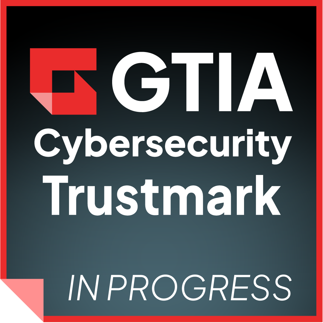GTIA Cybersecurity Trustmark badge, in progress.